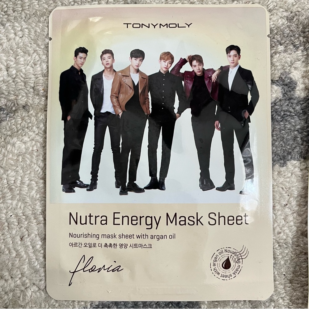 bts face sheet mask tonymoly nutra energy beauty band merch new unopened